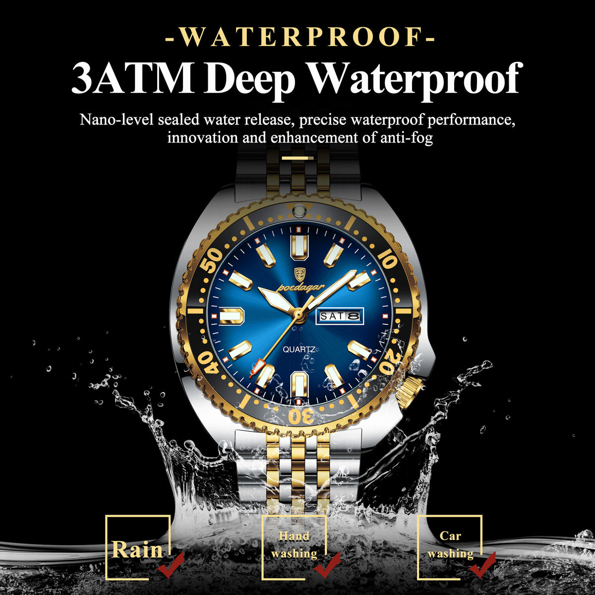 Montre de Luxe pour Homme Poedagar 682