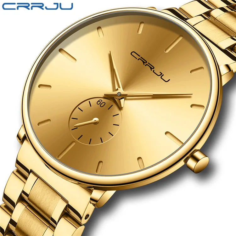 Montre Minimaliste CRRJU 2150 : Acier Inoxydable