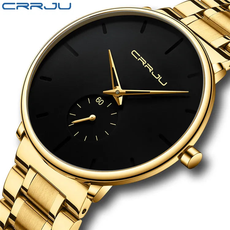 Montre Minimaliste CRRJU 2150 : Acier Inoxydable
