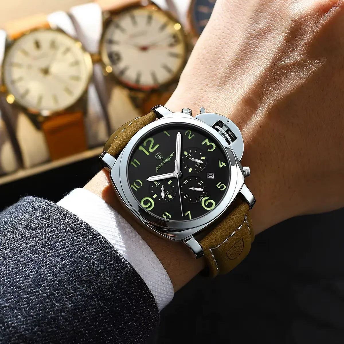 POEDAGAR 859 – Montre Sport de Luxe pour Homme